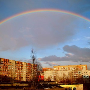 Первая весенняя радуга